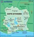 Carte de la Cote d'Ivoire