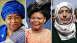 Nobel Peace Prize winners (L to R): Ellen Johnson-Sirleaf, Leymah Gbowee, and Tawakkul Karman