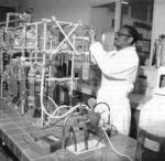 Cheikh Anta Diop in the laboratory
