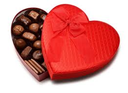 A box of Valentine's day chocolate