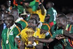 Zambia's national team celebrate their win of the African Cup of Nations (Source: AFP)