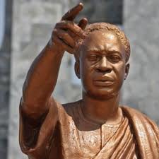 Nkrumah's sculpture at the Kwame Nkrumah Mausoleum in Accra