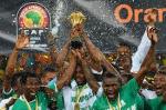 Super Eagles lifting the trophy