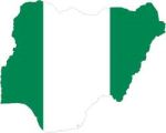 Flag and map of Nigeria