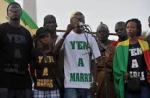 "Y'en a Marre" at a public demonstration in 2012