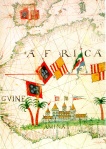 16th Century map of West Africa with Fort Elmina