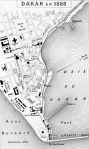 Map of Dakar in 1888