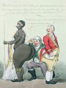 Sarah Baartman_A_Pair_of_Broad_Bottoms_caricature de William Heath 1810