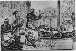 Angola_Royal court of N'Gangue M'voumbe Niambi in Loango ca 1668