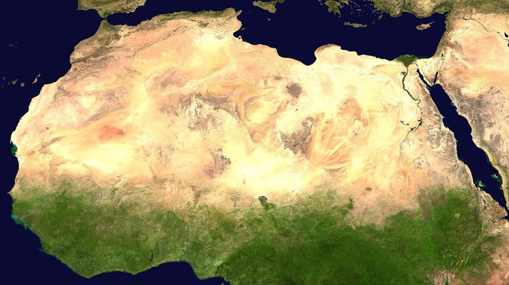 Sahara desert from space