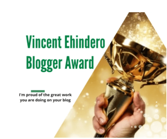 Vincent Ehendero Blogger Award