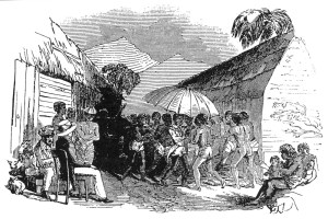 Cameroun_Joseph Merrick_at_Isubu_funeral in 1845