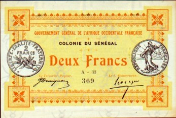 Monnaie_Bank of Senegal 1917