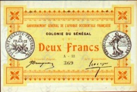 Monnaie_Bank of Senegal 1917