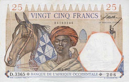 Monnaie_Bank of Senegal 1938
